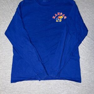 Kansas Jayhawks Blue Long Sleeve Shirt